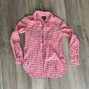 J Crew button down gingham shirt